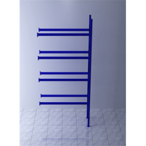 棧板式貨架副架2880×1000×6000mm(四層,2.5T/層,藍(lán)色)