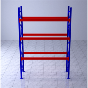 棧板式貨架主架2480×1000×3500mm(三層,1.5T/層,橘紅色)