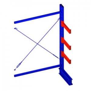 單面懸臂副架，1500*800*2500，400kg/層，4層，懸臂長700mm，含底座
