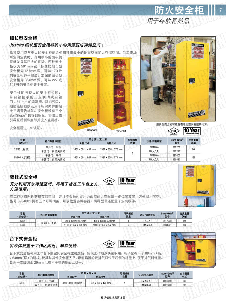 美國(guó)杰斯瑞特，防火安全柜，justrite防火柜，justrite安全柜，防爆柜justrite