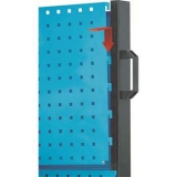 移動(dòng)型雙面物料架960×610×1110mm(2方孔2百葉)，KM-2222
