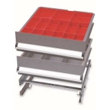工具柜分類盒，紅色塑料分類盒75×75×46mm，SH-23