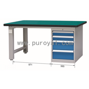 重型工作臺(tái)帶四抽底柜(40mm復(fù)合臺(tái)面)，E-XBG1875(G)