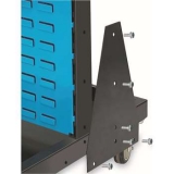 移動型雙面物料架960×610×1110mm(4方孔)，KM-2240