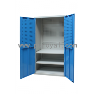 雙門(mén)三層鋼制置物柜1000×500×1800mm(100kg/層)帶方孔掛板，ZWG-1050