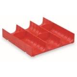工具柜分類槽，紅色塑料分類槽3格 150×150×28mm，SH-12