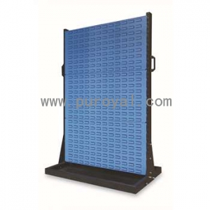 固定型雙面物料架960×630×1450mm(2方孔4百葉)，KR-2324