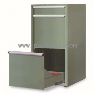 綠色3抽屜刀具柜730×675×1105mm(適用BT40刀具40把)，DTC-1105A
